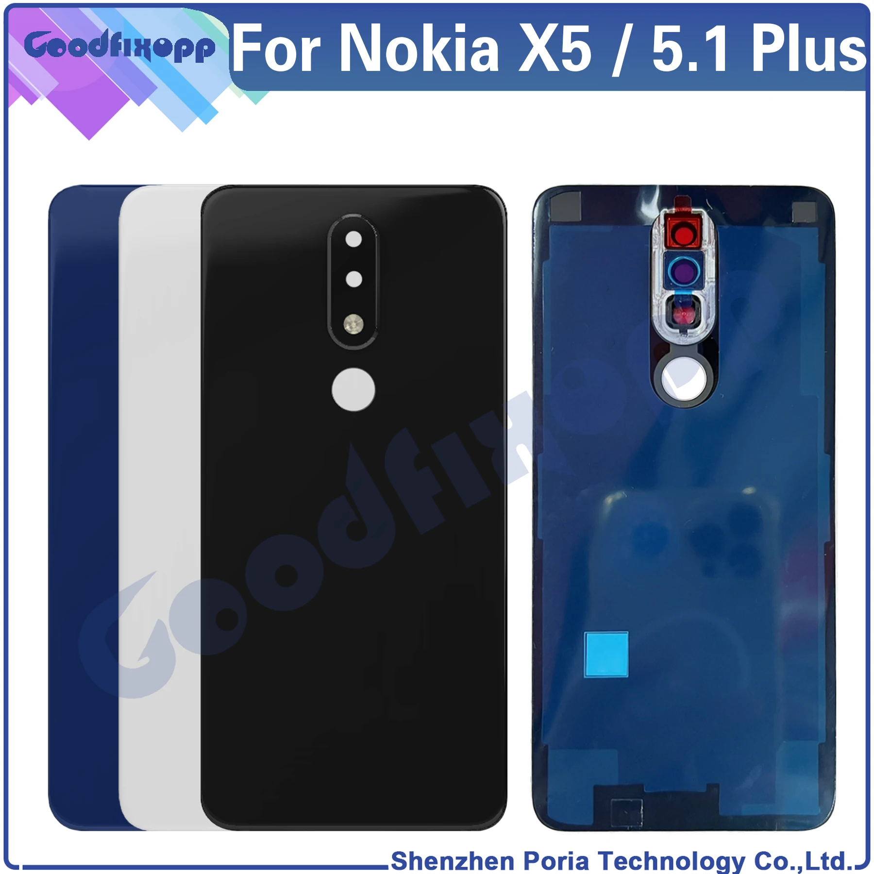 Cover For Nokia 5.1 Plus / X5 TA-1120 TA-1105 TA-1102 Back Battery Cover Door Housing Case Rear Cover Replacement
Cover For Nokia 5.1 Plus / X5 TA-1120 TA-1105 TA-1102 Back Battery Cover Door Housing Case Rear Cover Replacement