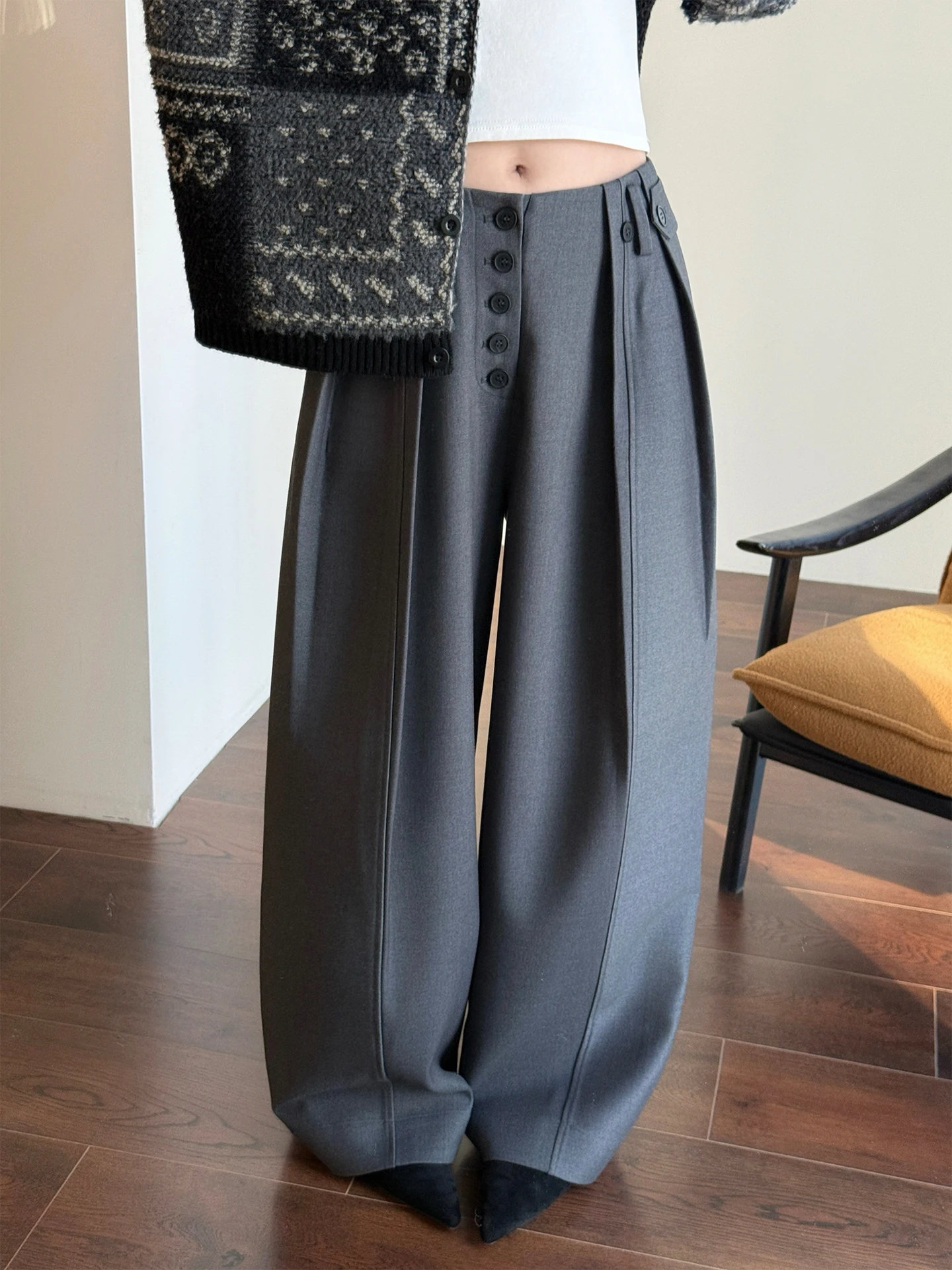 WANGER High Waist Straight Leg Adjustable Waist Belted Wide Leg Striped Pants Women's Casual Trousers High Waist Polyester Fiber
WANGER High Waist Straight Leg Adjustable Waist Belted Wide Leg Striped Pants Women's Casual Trousers High Waist Polyester Fiber