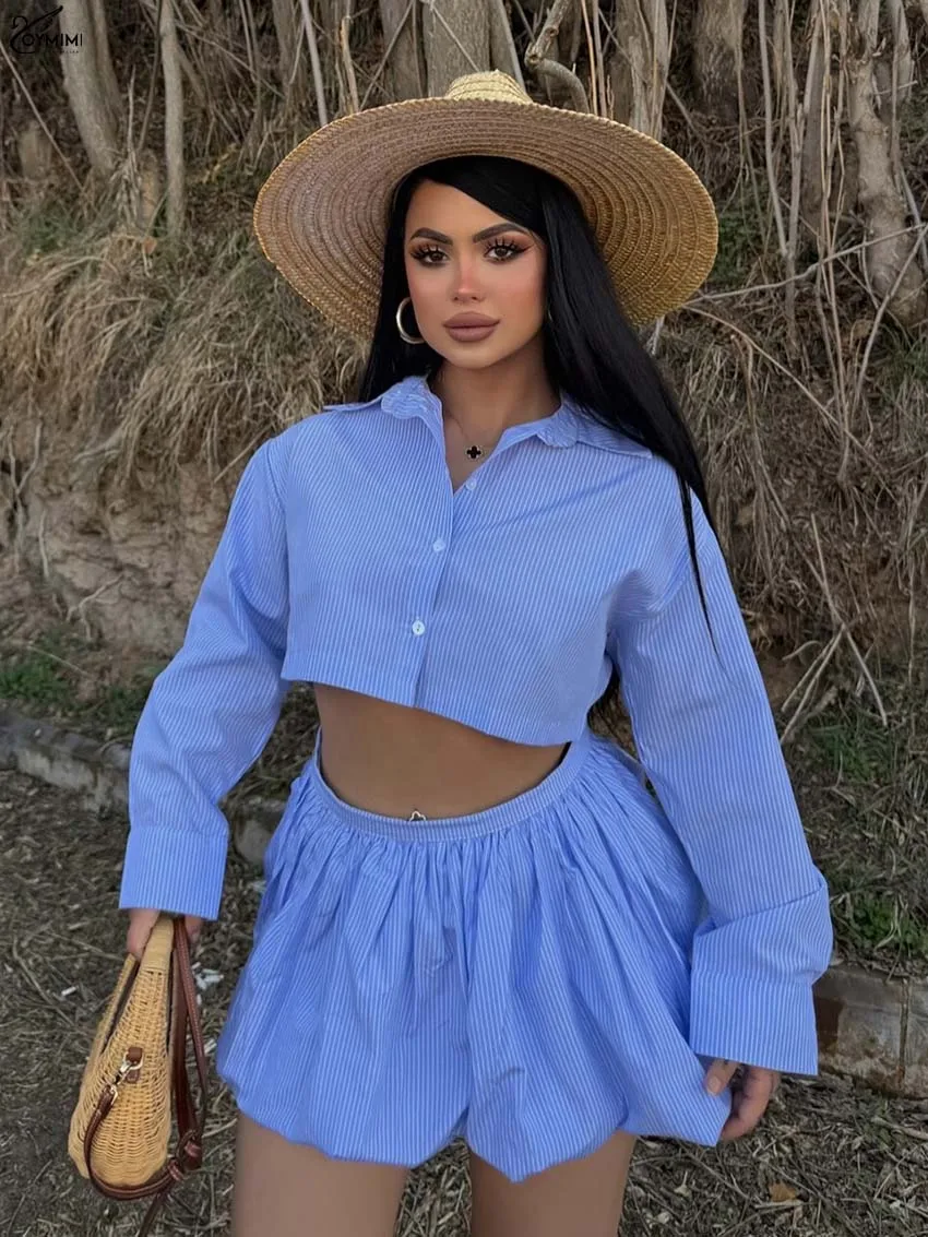 Oymimi Elegant Blue Print 2 Pieces Set For Woman Autumn Lapel Long Sleeve Button Crop Shirts And High Waist Mini Skirts Sets
Oymimi Elegant Blue Print 2 Pieces Set For Woman Autumn Lapel Long Sleeve Button Crop Shirts And High Waist Mini Skirts Sets
