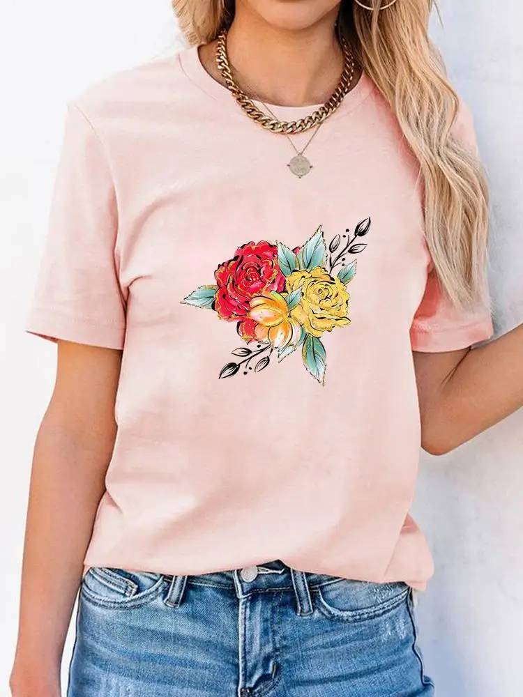 Clothes Fashion Short Sleeve Print T Shirt Clothing Flower Sweet 90s Cute Summer Top Basic Women Tee Graphic T-shirts
Clothes Fashion Short Sleeve Print T Shirt Clothing Flower Sweet 90s Cute Summer Top Basic Women Tee Graphic T-shirts