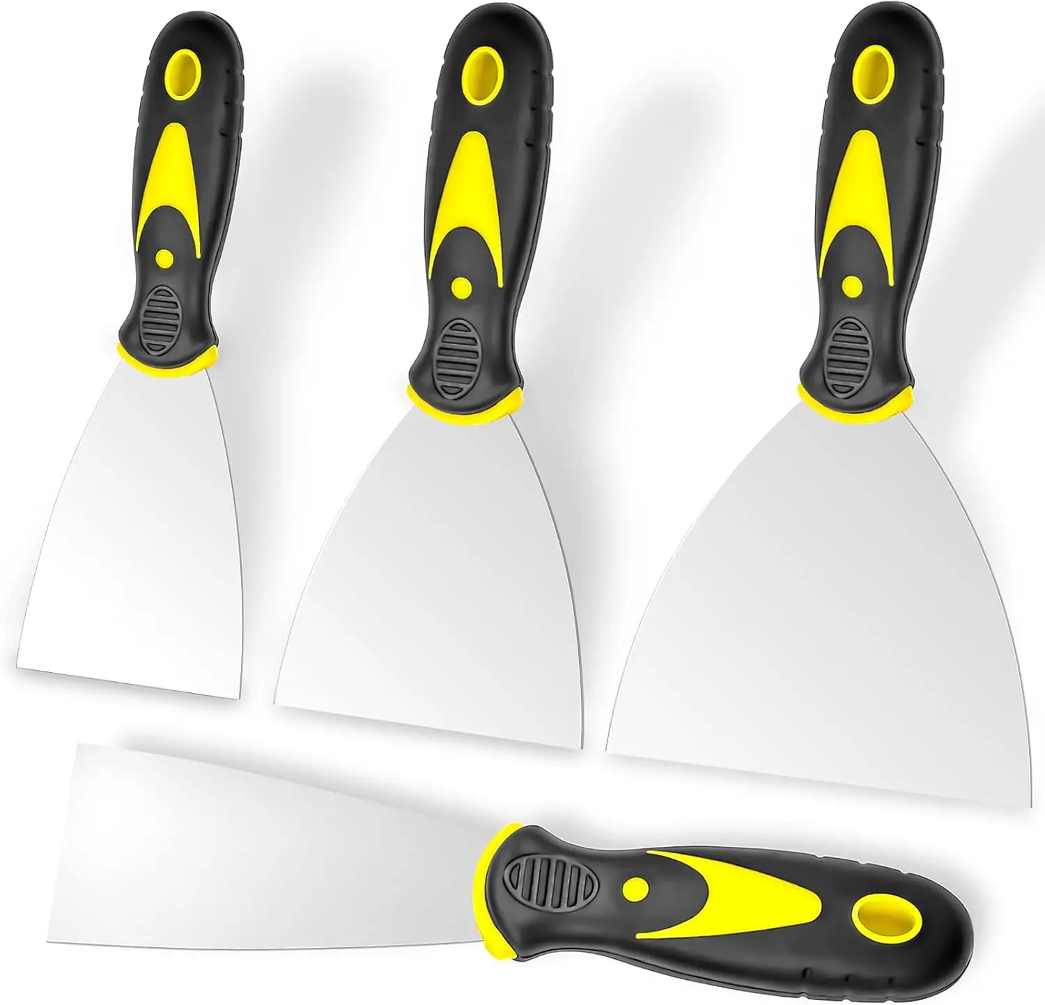 4-Piece Stainless Steel Putty Knife Set, 2-5 inch, Paint Scraper & Taping Knife for Drywall Repair, Wallpaper Removal
4-Piece Stainless Steel Putty Knife Set, 2-5 inch, Paint Scraper & Taping Knife for Drywall Repair, Wallpaper Removal