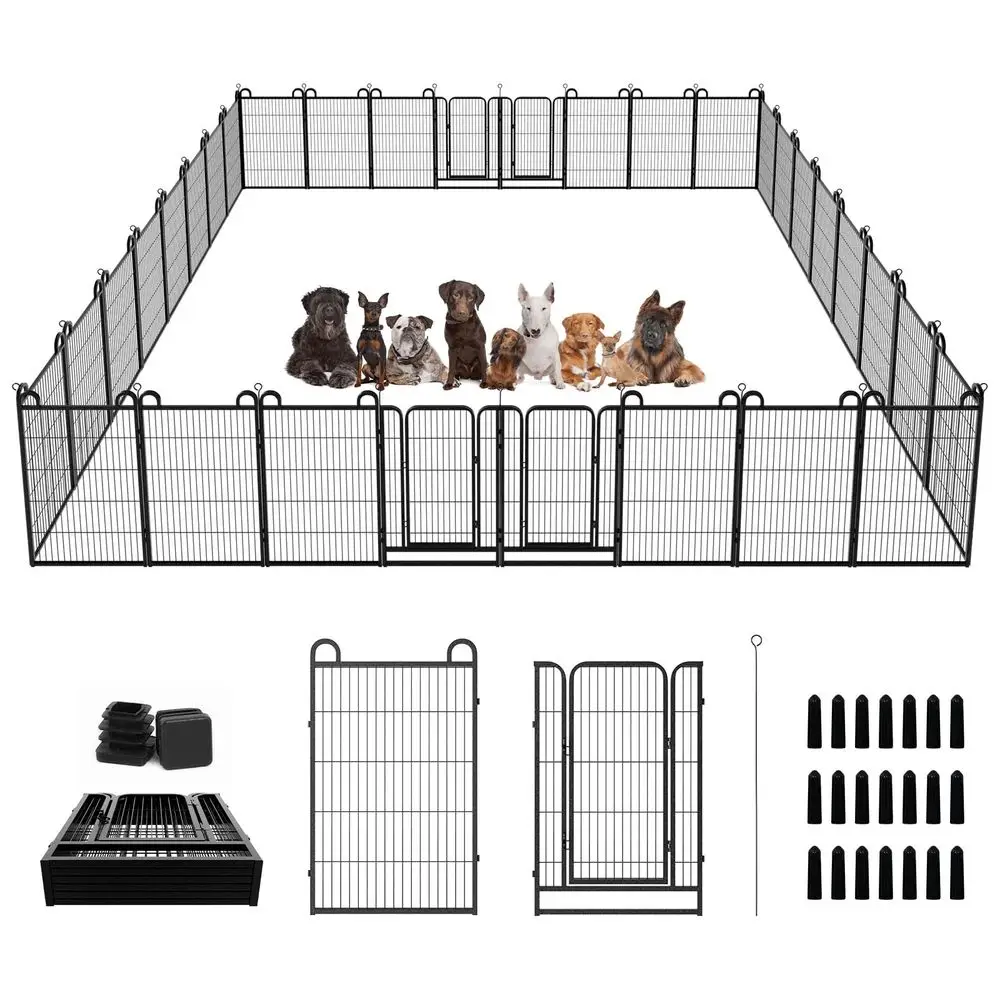 Playpen Outdoor 32 Piece Panels Heavy Duty Dog Fence 40 Height AntiRust with Doors Portable for RV Camping Yard, Total 71FT, 40
Playpen Outdoor 32 Piece Panels Heavy Duty Dog Fence 40 Height AntiRust with Doors Portable for RV Camping Yard, Total 71FT, 40