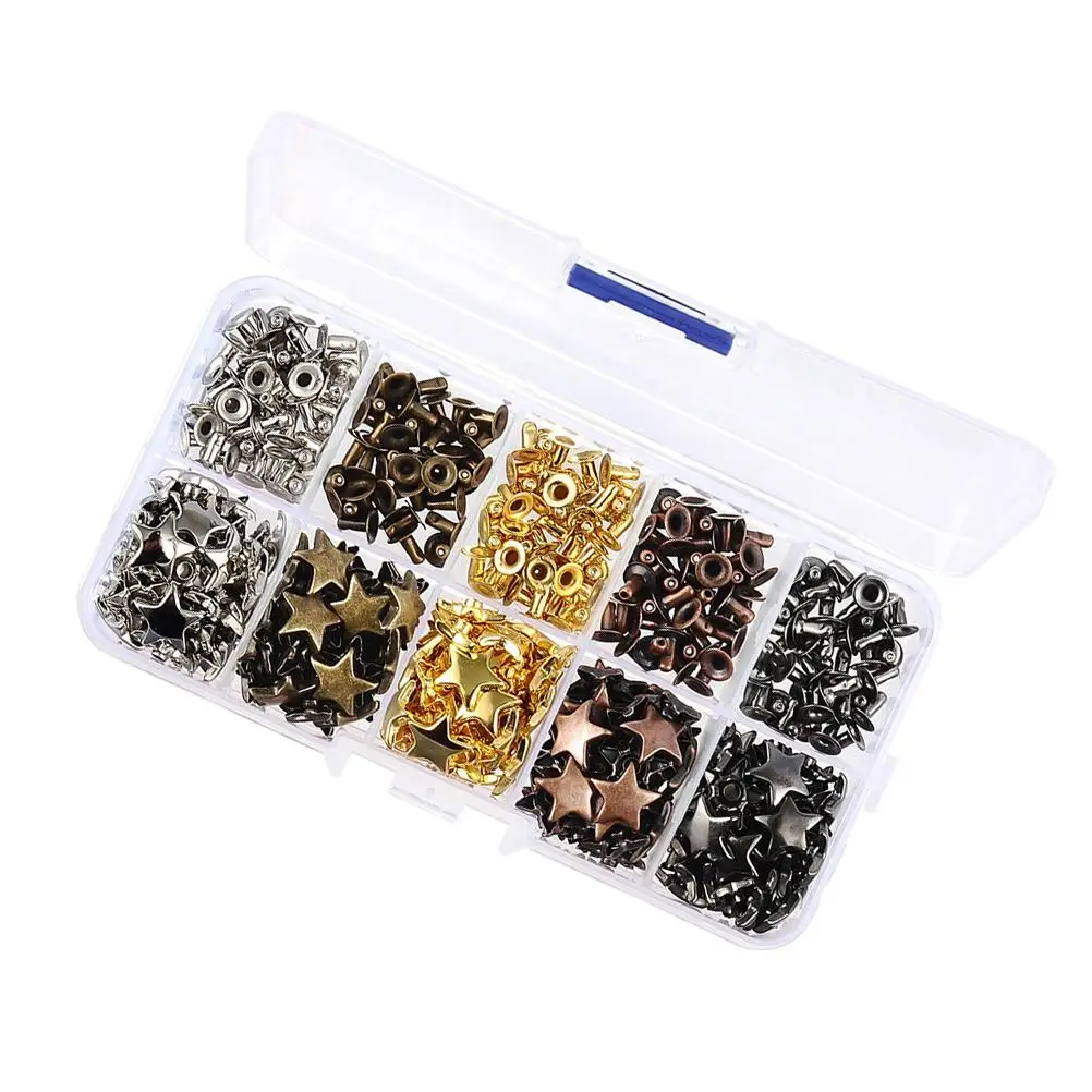 200 Sets Rivets Iron Durable Decorative Studs for Clothing Crafts Rivets Crafts Shoes Belt Accessories DIY
200 Sets Rivets Iron Durable Decorative Studs for Clothing Crafts Rivets Crafts Shoes Belt Accessories DIY