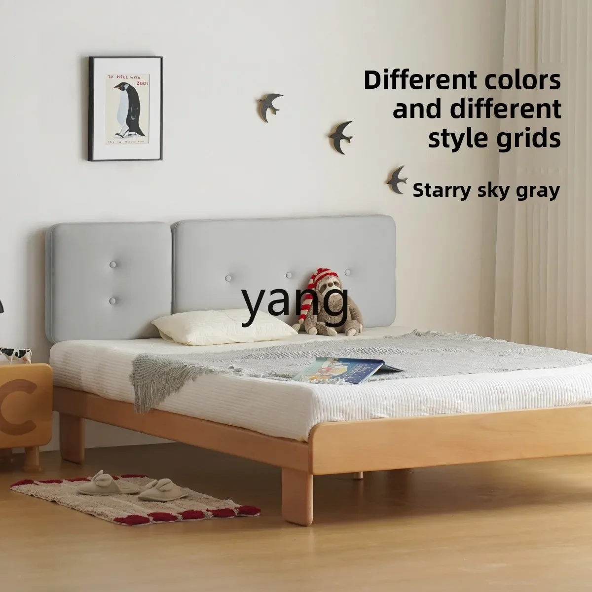 LMMsolid wood soft bag beech bed flush edge bedroom single bed
LMMsolid wood soft bag beech bed flush edge bedroom single bed