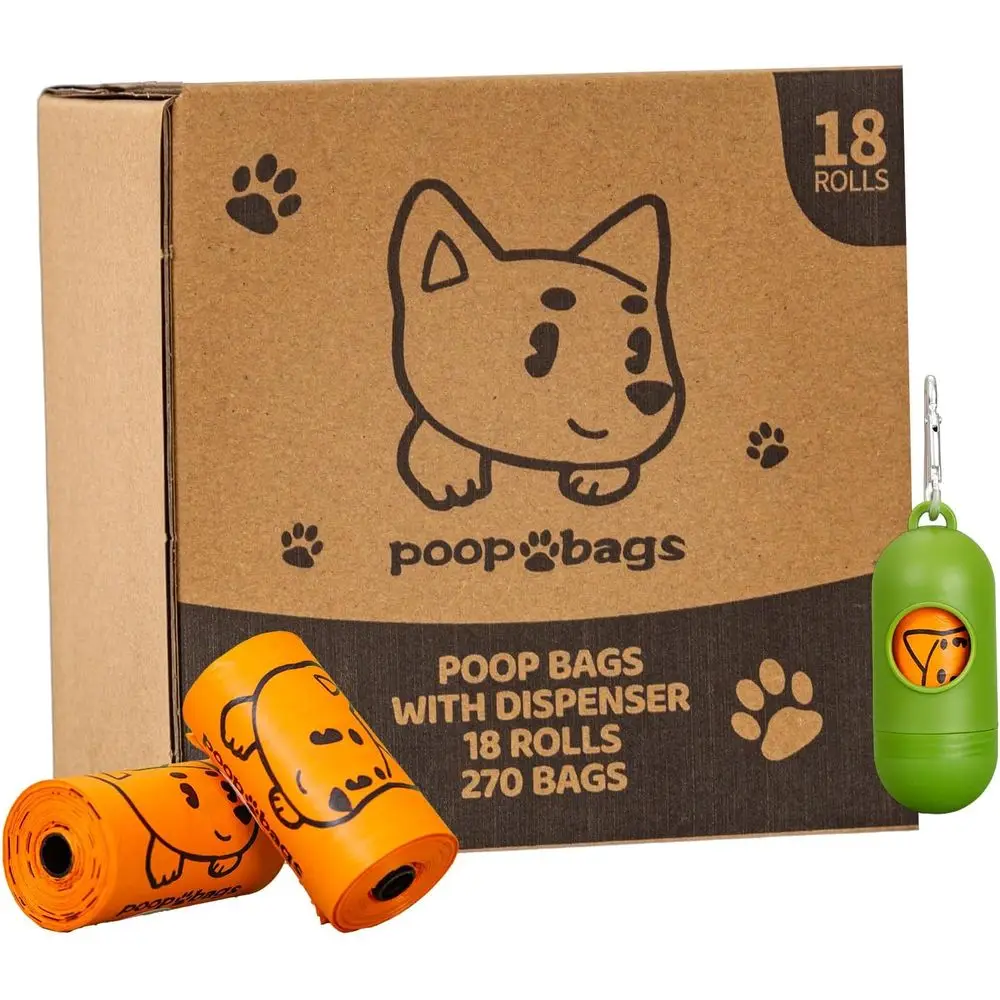 Orange Strong & Leak-Proof Dog Waste Bags with Dispenser, 270 Count (18 x 15), 13 x 9
Orange Strong & Leak-Proof Dog Waste Bags with Dispenser, 270 Count (18 x 15), 13 x 9