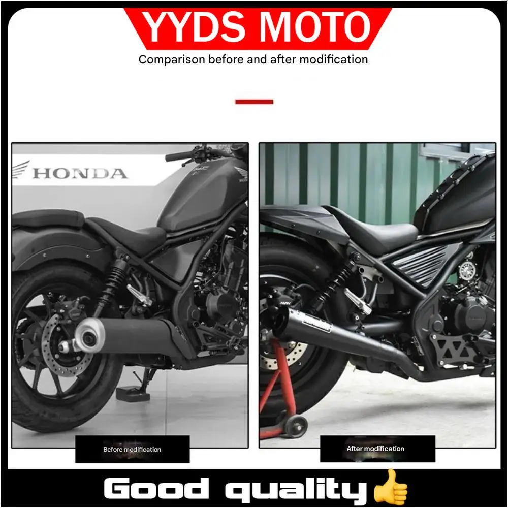For HONDA Rebel CM300 500 exhaust pipe tail section retro middle section sound deep and thick removable for honda rebel
For HONDA Rebel CM300 500 exhaust pipe tail section retro middle section sound deep and thick removable for honda rebel