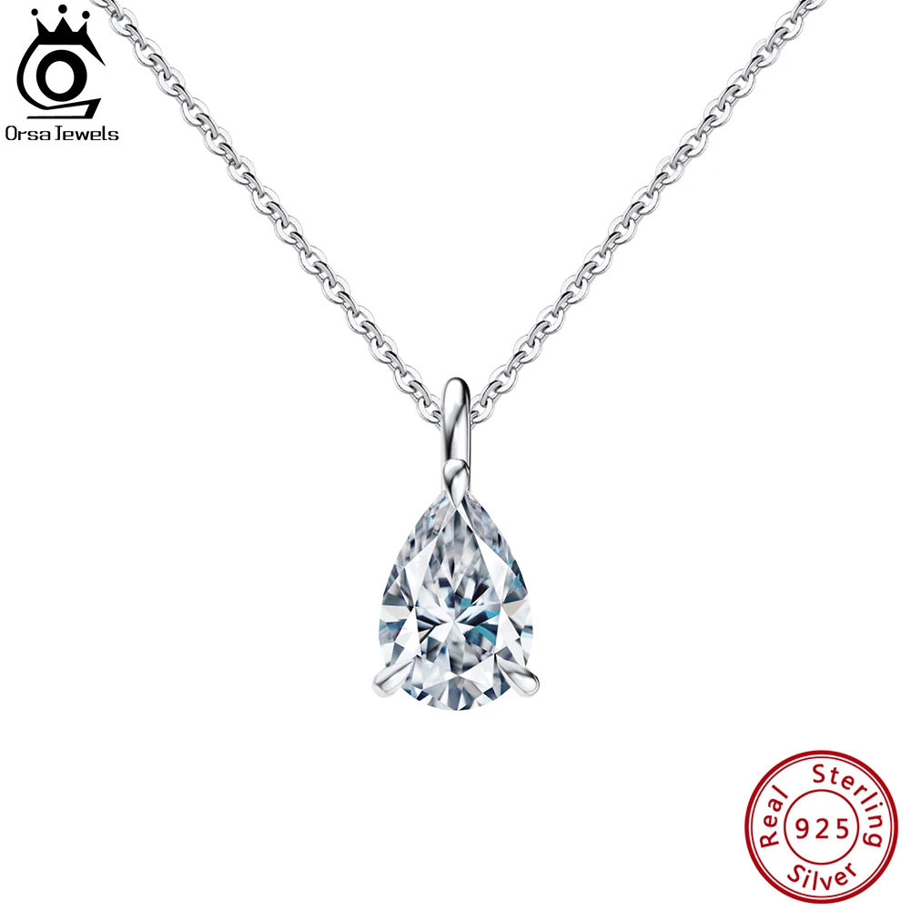 ORSA JEWELS Elegant 925 Sterling Silver Water Drop Faux Diamond 8A Cubic Zircon Pendant Necklace for Women Wedding Jewelry LZN04
ORSA JEWELS Elegant 925 Sterling Silver Water Drop Faux Diamond 8A Cubic Zircon Pendant Necklace for Women Wedding Jewelry LZN04