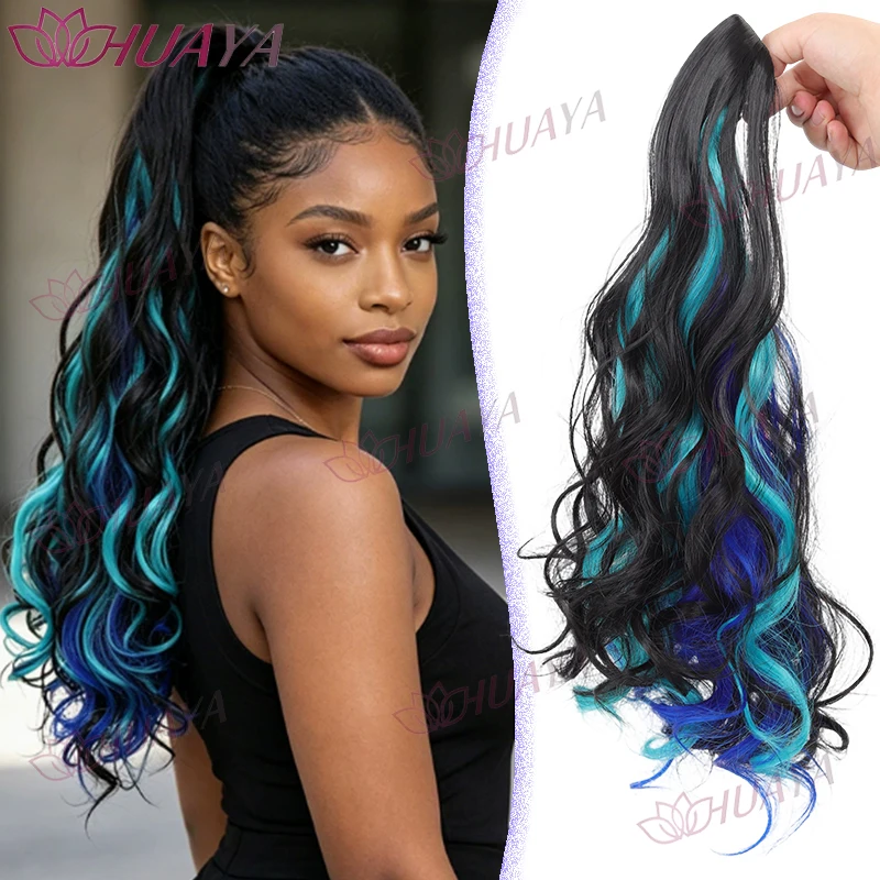 Women synthetic mini hair claws with colorful highlighted curly hair, high ponytail & colorful braids. Easy to put on, ideal for
Women synthetic mini hair claws with colorful highlighted curly hair, high ponytail & colorful braids. Easy to put on, ideal for