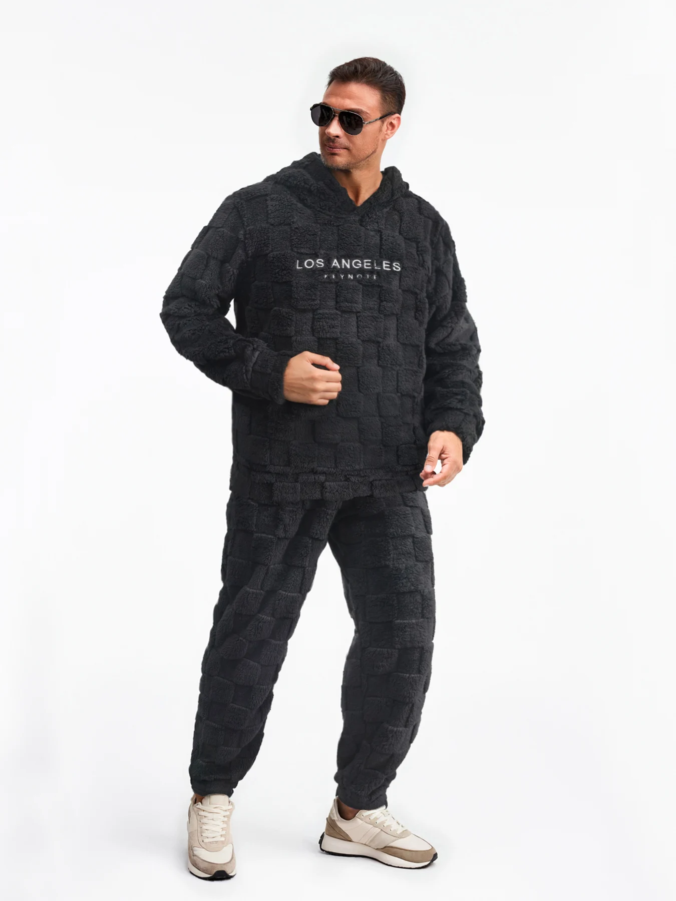 Men's Checkerboard Fleece Hooded Sweatshirt & Drawstring Pants Set 2 Piece Winter Thick Warm Loungewear Outfit
Men's Checkerboard Fleece Hooded Sweatshirt & Drawstring Pants Set 2 Piece Winter Thick Warm Loungewear Outfit