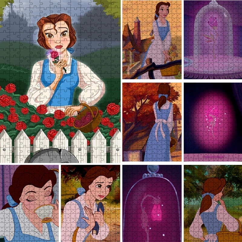 Disney Beauty and The Beast Jigsaw Puzzles 300/500/1000 Pieces Rose Flower Paper Puzzle Diy Children's Handmade Educational Toys
Disney Beauty and The Beast Jigsaw Puzzles 300/500/1000 Pieces Rose Flower Paper Puzzle Diy Children's Handmade Educational Toys