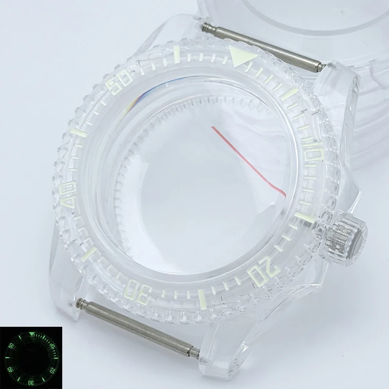 NOOKIDA 40mm Green Luminous Watch Case Sub Transparent Acrylic Watch Accessories Modified Case For NH35/ NhH36/8215 Movement
NOOKIDA 40mm Green Luminous Watch Case Sub Transparent Acrylic Watch Accessories Modified Case For NH35/ NhH36/8215 Movement