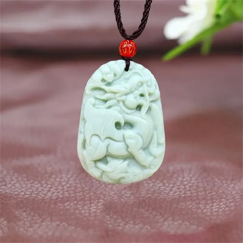 Jade Dragon Pendant Necklace Man Designer Green Amulet Natural Jewelry Luxury Accessories Gifts for Women Chinese Necklaces
Jade Dragon Pendant Necklace Man Designer Green Amulet Natural Jewelry Luxury Accessories Gifts for Women Chinese Necklaces