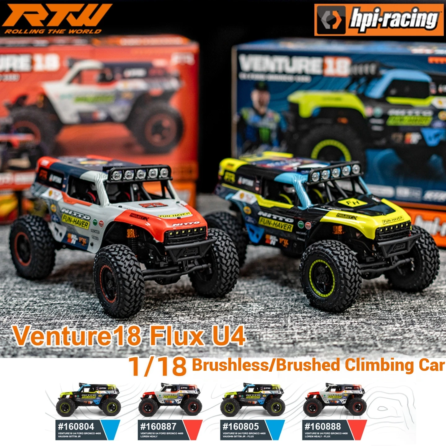 HPI Venture18 U4 1/18 Climbing Off-Road Vehicle Short Card Model Remote Control Electric Four-Wheel Drive Remote Control Vehicle
HPI Venture18 U4 1/18 Climbing Off-Road Vehicle Short Card Model Remote Control Electric Four-Wheel Drive Remote Control Vehicle