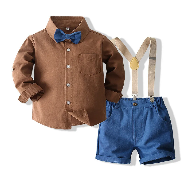 Summer Baby Boys Clothes Fashion Gentleman Long Sleeve Cotton T-shirt+Shorts Kids Boutique Outfits Children Clothing Set BC2158
Summer Baby Boys Clothes Fashion Gentleman Long Sleeve Cotton T-shirt+Shorts Kids Boutique Outfits Children Clothing Set BC2158