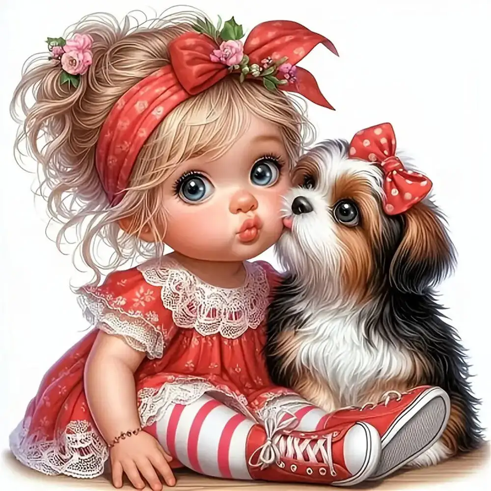 New Arrival Diamond Mosaic Kid Full Square Round Diamond Painting Girl Portrait DIY Cartoon Embroidery Dog Handicraft
New Arrival Diamond Mosaic Kid Full Square Round Diamond Painting Girl Portrait DIY Cartoon Embroidery Dog Handicraft