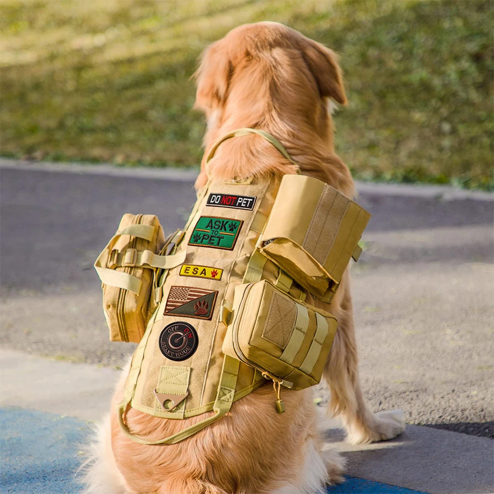 Tactical Large Dog Harness with Pouches Pet Vest Military Harnesses with Handle No-Pull Service Dogs Walking Training Hiking
Tactical Large Dog Harness with Pouches Pet Vest Military Harnesses with Handle No-Pull Service Dogs Walking Training Hiking