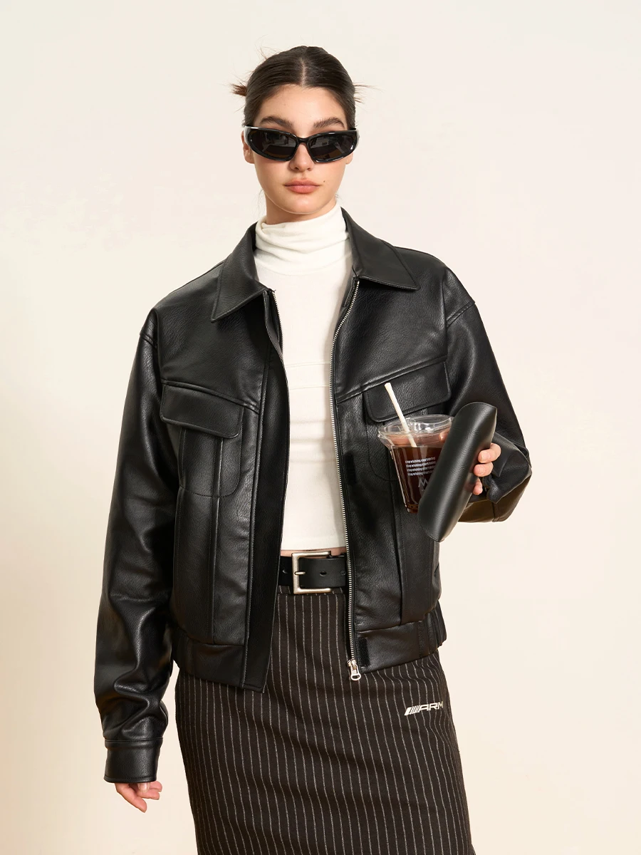 Женская кожаная куртка Ariseism в американском ретро-стиле, новинка весны 2026, маленький размер, мотоциклетная куртка-косуха в уличном стиле
Женская кожаная куртка Ariseism в американском ретро-стиле, новинка весны 2026, маленький размер, мотоциклетная куртка-косуха в уличном стиле