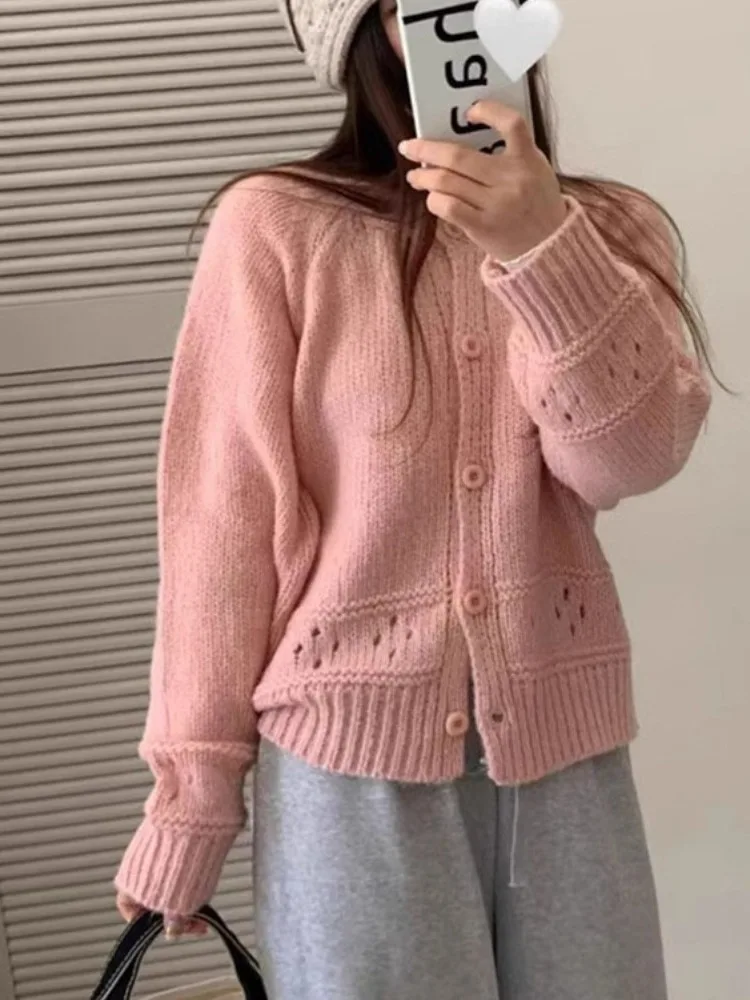 Sweet Knitted Open Cardigan Sweater round Ne Women's Sle Hollow out Pattern All Match Upper Spring Autumn Loose Fit Long ...
Sweet Knitted Open Cardigan Sweater round Ne Women's Sle Hollow out Pattern All Match Upper Spring Autumn Loose Fit Long ...