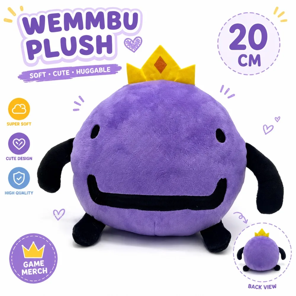20CM Wemmbu Plush Purple Crown Doll Soft Stuffed Toy Cute Game Plushie Pillow Room Decor Doll for Boys Girls Birthday Xmas Gifts
20CM Wemmbu Plush Purple Crown Doll Soft Stuffed Toy Cute Game Plushie Pillow Room Decor Doll for Boys Girls Birthday Xmas Gifts
