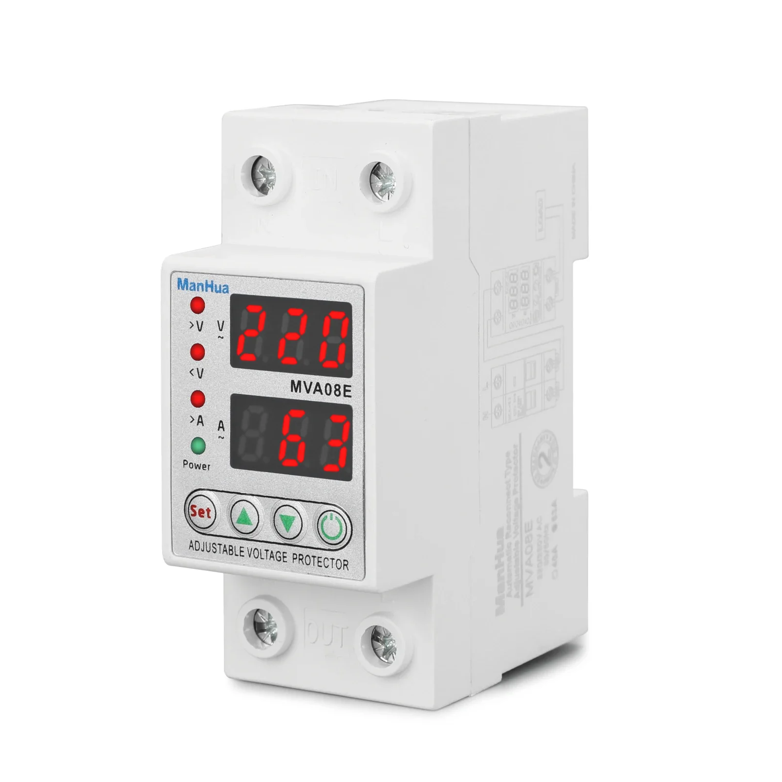 MVA08E 220V Single Phase Multi Functional Self Resetting Voltage and Current Protector
MVA08E 220V Single Phase Multi Functional Self Resetting Voltage and Current Protector