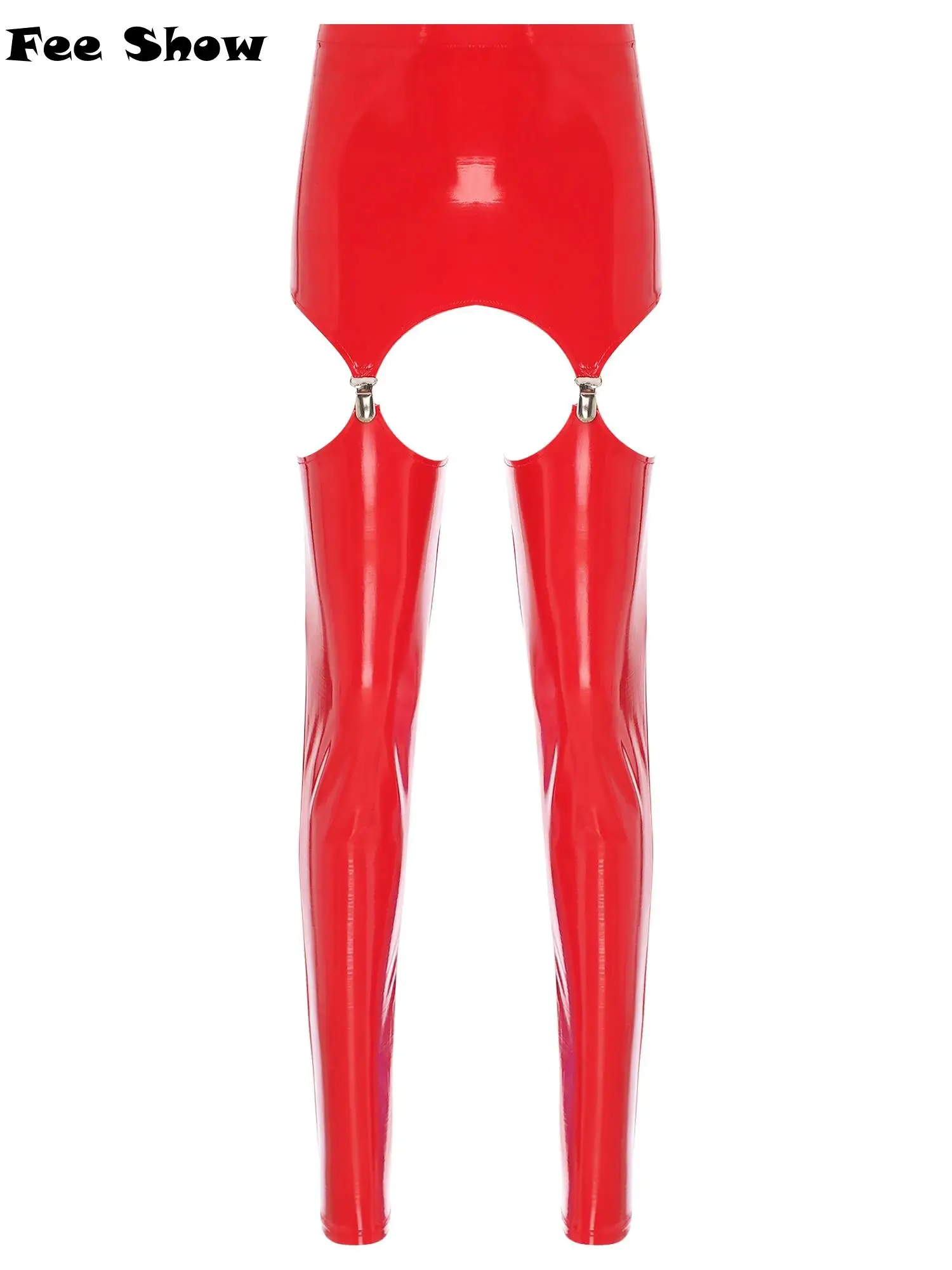 Mens Glossy Patent Leather Mini Skirt with Garter Clips Elastic Waist Thigh Cutout Tights Leggings Sexy Sissy Clubwear
Mens Glossy Patent Leather Mini Skirt with Garter Clips Elastic Waist Thigh Cutout Tights Leggings Sexy Sissy Clubwear