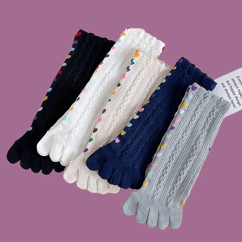 5/10 Pairs Women's Breathable Sweat-Absorbent Mid Tube Short Cotton Socks Spring Hollow Mesh Dots Split Toe Socks
5/10 Pairs Women's Breathable Sweat-Absorbent Mid Tube Short Cotton Socks Spring Hollow Mesh Dots Split Toe Socks