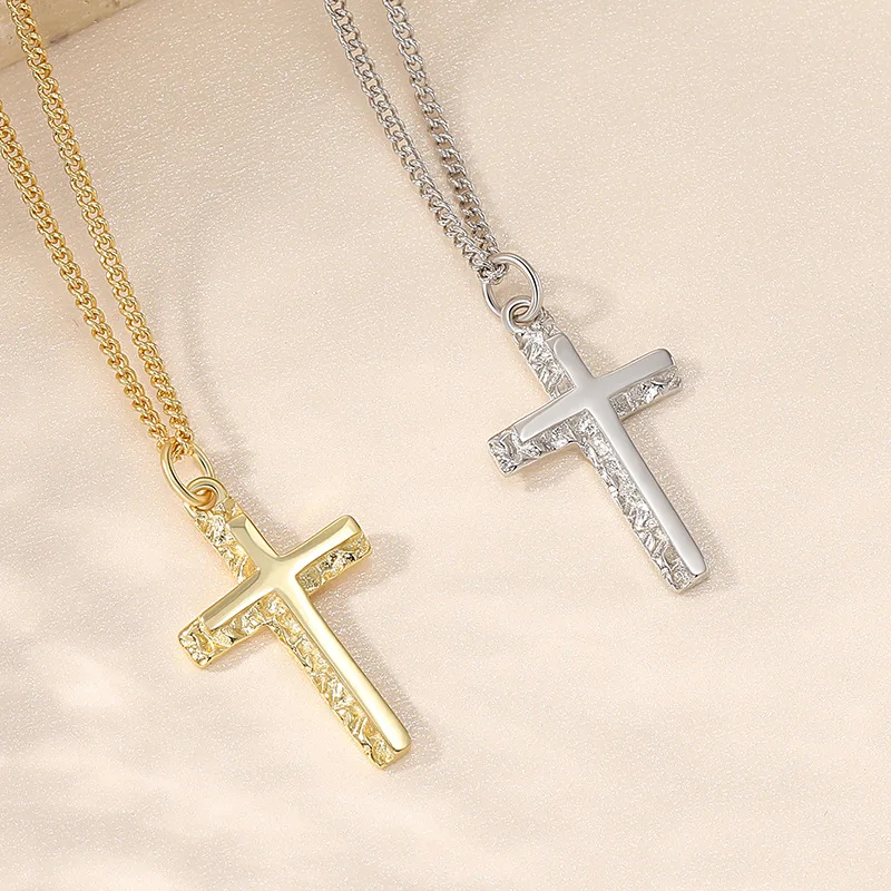 New S925 Silver Necklace for Women with Irregular Concave Convex Cross Collarbone Chain Temperament, Wedding Jewelry
New S925 Silver Necklace for Women with Irregular Concave Convex Cross Collarbone Chain Temperament, Wedding Jewelry
