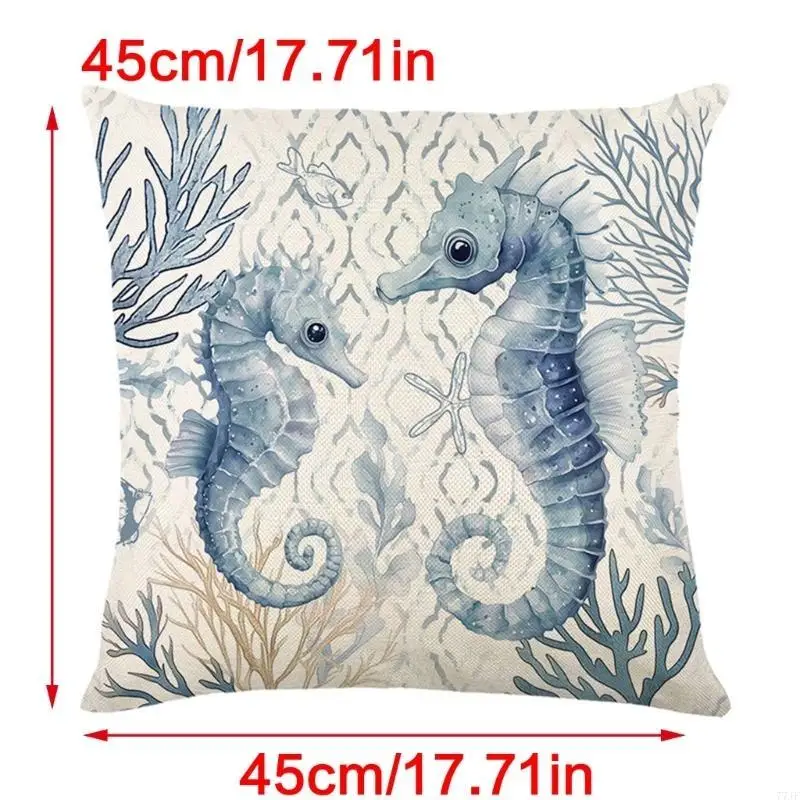 77JF Summer Pillow Case Ocean Themed Linen Cushion Cover Perfect For Home Decoration
77JF Summer Pillow Case Ocean Themed Linen Cushion Cover Perfect For Home Decoration