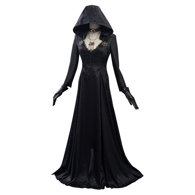 CyDevil Village Cosplay Black Costume Village Moth Lady Devil Vampire Lady Dress Dimitrescu Fantasy Costume Carnival Party Suit
CyDevil Village Cosplay Black Costume Village Moth Lady Devil Vampire Lady Dress Dimitrescu Fantasy Costume Carnival Party Suit