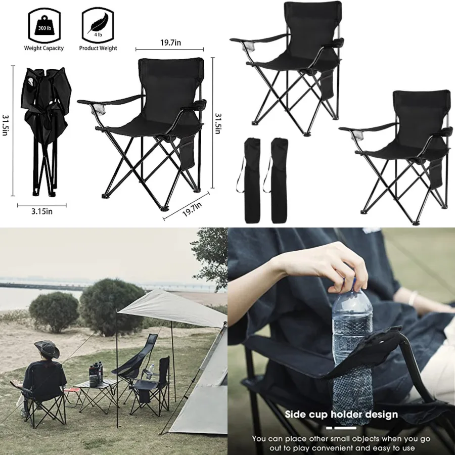 Folding Camping Chairs- Lightweight, Portable Chair for Beach, Lawn, Outdoor Sports,100% polyester fabric for a super-strong and lightweight fabric. The 16mm steel tube frame with powder coating creates a durable frame.
Folding Camping Chairs- Lightweight, Portable Chair for Beach, Lawn, Outdoor Sports,100% polyester fabric for a super-strong and lightweight fabric. The 16mm steel tube frame with powder coating creates a durable frame.