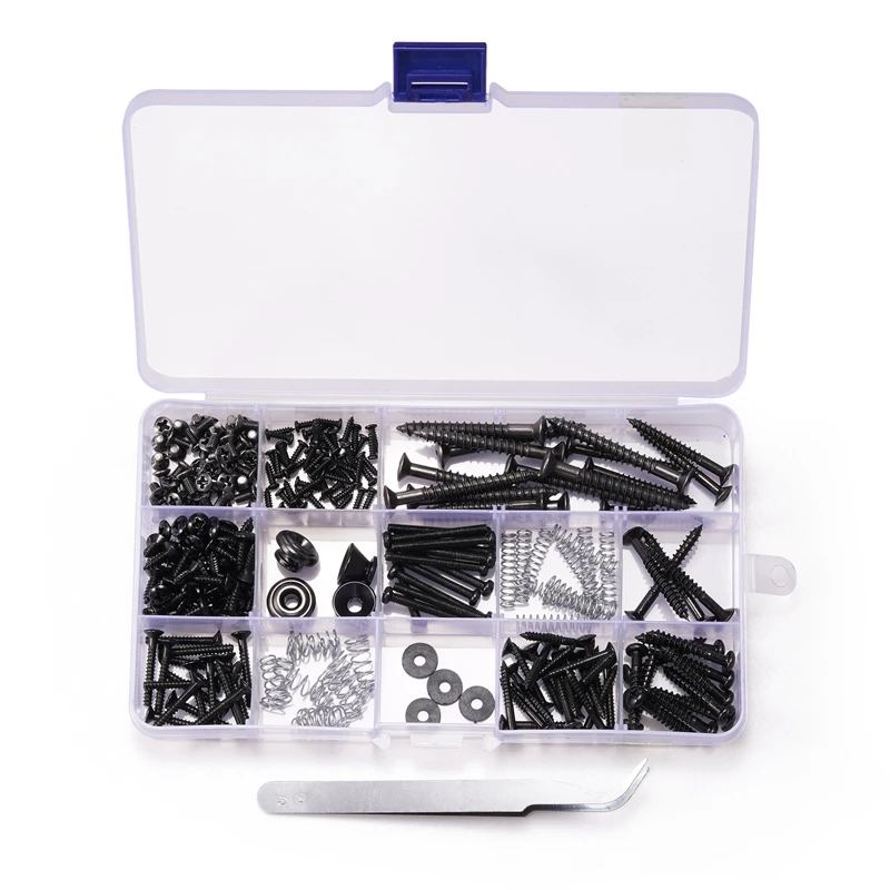 254Pcs/Lot Guitar Screws Kit For Back Plate Mount Assortment With Storage Box For Electric Guitar DIY Tools
254Pcs/Lot Guitar Screws Kit For Back Plate Mount Assortment With Storage Box For Electric Guitar DIY Tools