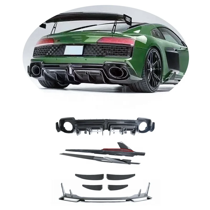 Factory customize fitment Carbon Fiber Front Bumper lip Rear Diffuser Side Skirts for Audi R8 V10 coupe 2023 CAP Style bodykit
Factory customize fitment Carbon Fiber Front Bumper lip Rear Diffuser Side Skirts for Audi R8 V10 coupe 2023 CAP Style bodykit