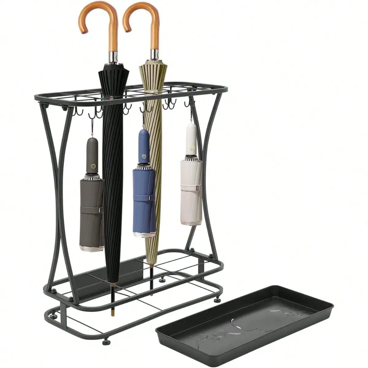 Umbrella Holder With Removable Drip Tray, Freestanding Umbrella Stand Indoor, 18 Slots 20 Hooks, Umbrella Holder For Entryway Home Office
Umbrella Holder With Removable Drip Tray, Freestanding Umbrella Stand Indoor, 18 Slots 20 Hooks, Umbrella Holder For Entryway Home Office