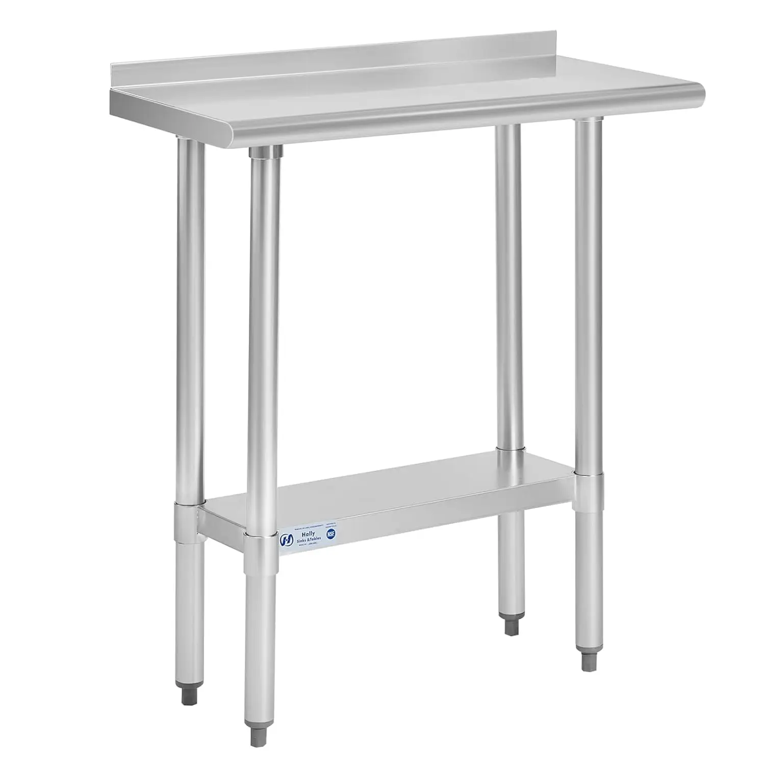 Hally Stainless Steel Table for Prep & Work 14 x 30 Inches, NSF Commercial Heavy Duty Table with Undershelf and Backsplash
Hally Stainless Steel Table for Prep & Work 14 x 30 Inches, NSF Commercial Heavy Duty Table with Undershelf and Backsplash