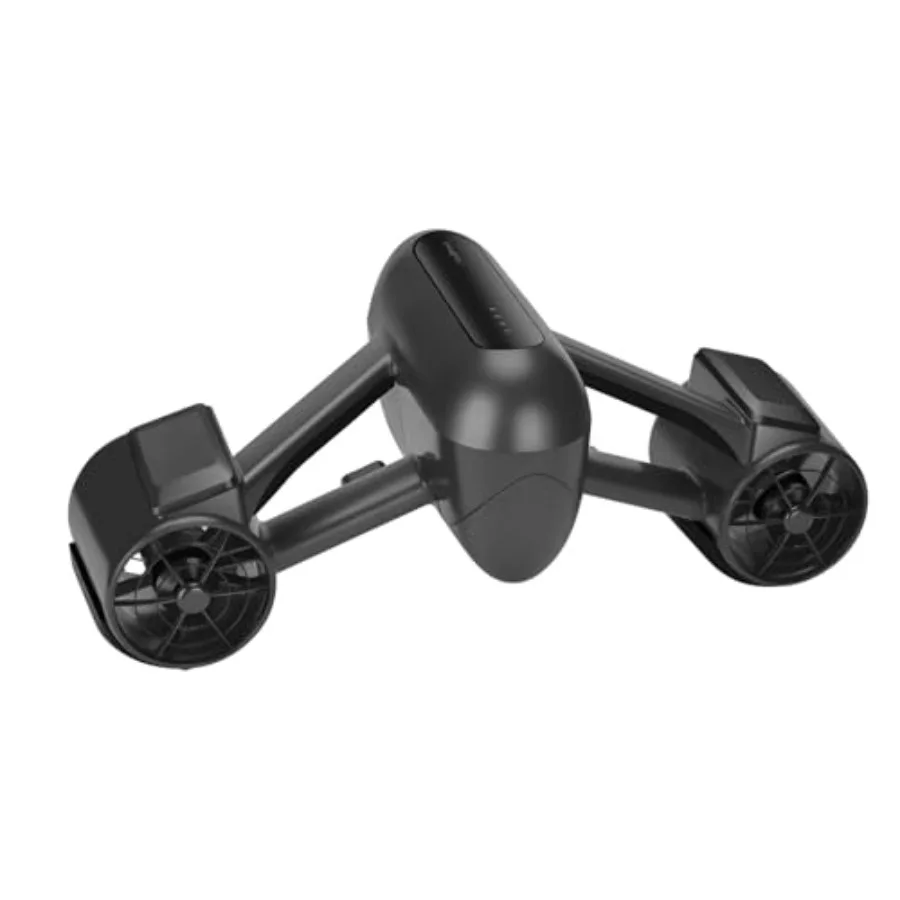 Underwater scooter for scuba diving and snorkeling, ABS plastic body, black color, dual motors with 2-speed switch and 164ft de
Underwater scooter for scuba diving and snorkeling, ABS plastic body, black color, dual motors with 2-speed switch and 164ft de