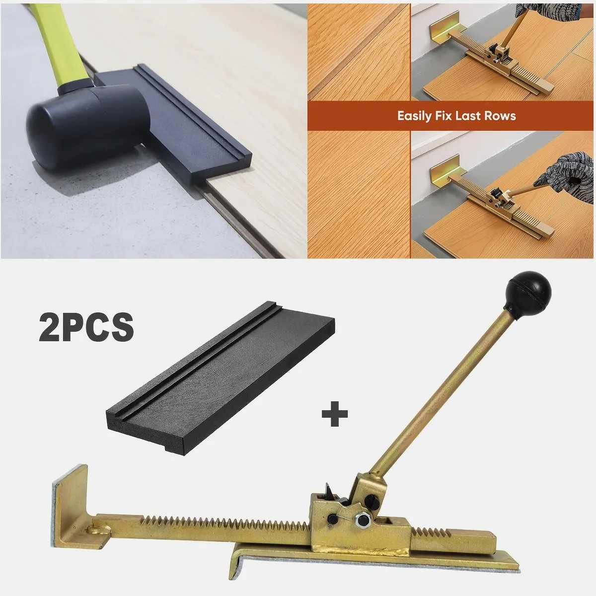 2-Piece Wooden Floor Installation Kit – Sturdy Metal Pull Bar & Spacing Tool for Efficient, Smooth DIY Flooring Setup
2-Piece Wooden Floor Installation Kit – Sturdy Metal Pull Bar & Spacing Tool for Efficient, Smooth DIY Flooring Setup