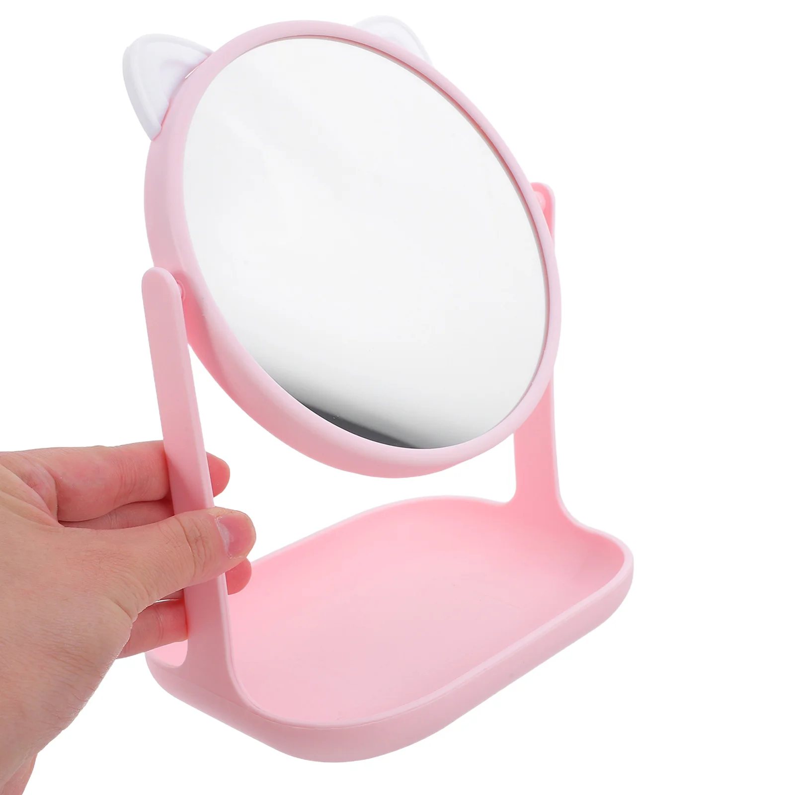 Compact Makeup Mirror for Women Mirrors with Tray ABS Desk Vanity Storage Desktop 
Compact Makeup Mirror for Women Mirrors with Tray ABS Desk Vanity Storage Desktop