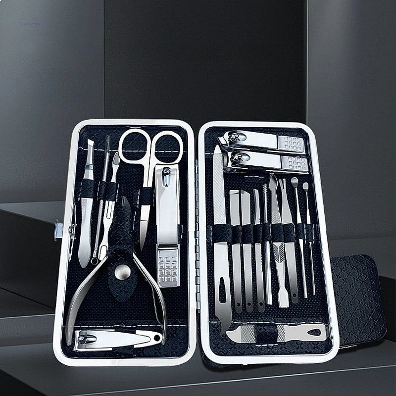 19 Piece Complete Manicure Pedicure Tool Set Nail Clipper Nail Cutter Cuticle Scissors Home Beauty Grooming Gift Box Set
19 Piece Complete Manicure Pedicure Tool Set Nail Clipper Nail Cutter Cuticle Scissors Home Beauty Grooming Gift Box Set