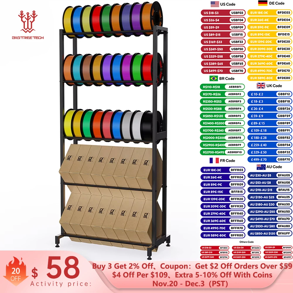 BIGTREETECH Panda Feed Rack Filament Storage Rack High-Strength Carbon Steel 3D Printers Accessories For 3D Printer Filament
BIGTREETECH Panda Feed Rack Filament Storage Rack High-Strength Carbon Steel 3D Printers Accessories For 3D Printer Filament