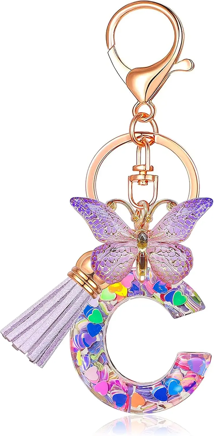Initial letter Keychains for Women Tassel Butterfly Pink Purple Cute Car Keychain for Wallet Backpack bag charm
Initial letter Keychains for Women Tassel Butterfly Pink Purple Cute Car Keychain for Wallet Backpack bag charm