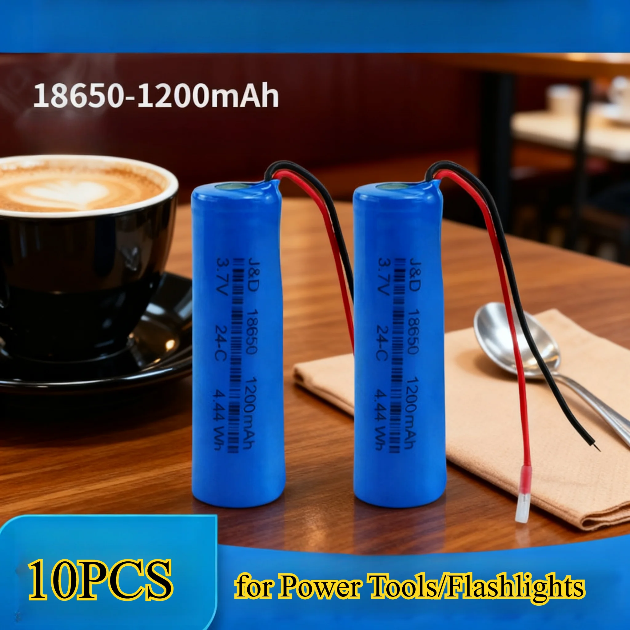 10PCS 1200mAh 18650 Lithium Battery 3.7V Rechargeable Li-ion Cell for Power Tools/Flashlights Compatible with 18650 Batteries
10PCS 1200mAh 18650 Lithium Battery 3.7V Rechargeable Li-ion Cell for Power Tools/Flashlights Compatible with 18650 Batteries