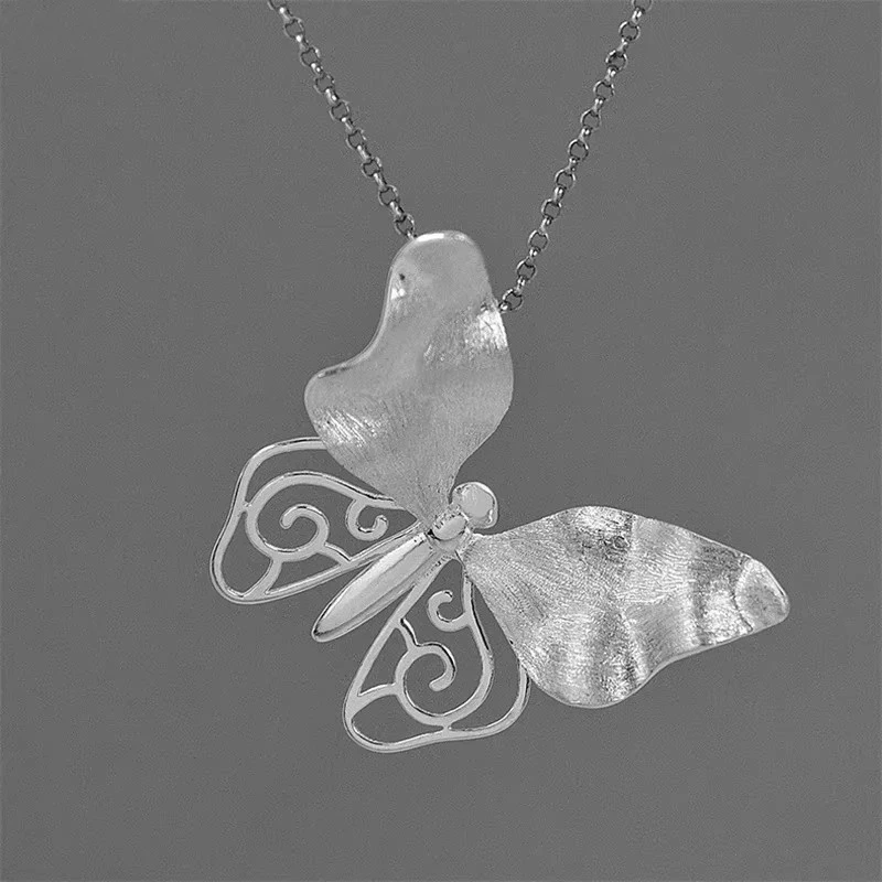 925 Sterling Silver Elegant Insect Butterfly Pendant Necklace For Woman Party Wedding Jewelry Gift
925 Sterling Silver Elegant Insect Butterfly Pendant Necklace For Woman Party Wedding Jewelry Gift