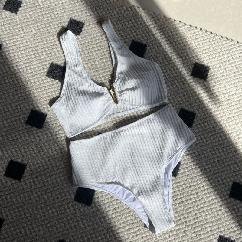 Womens High Waisted Bikini Sets Crossover Ribbed 2 Piece Bathing Suit V-Wired Swimsuit Push Up Top Teen Girl
Womens High Waisted Bikini Sets Crossover Ribbed 2 Piece Bathing Suit V-Wired Swimsuit Push Up Top Teen Girl