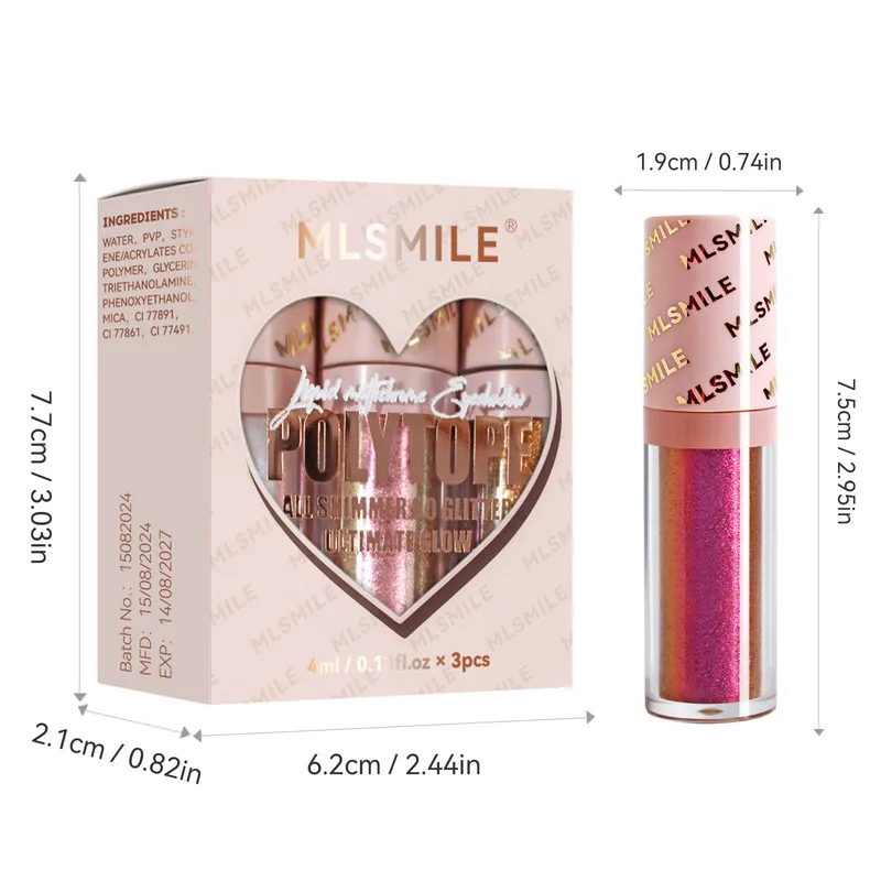MLSMILE Chameleon Set Pearlescent Flashy Single Color Polarized Metallic Liquid Eyeshadow Gift New
MLSMILE Chameleon Set Pearlescent Flashy Single Color Polarized Metallic Liquid Eyeshadow Gift New