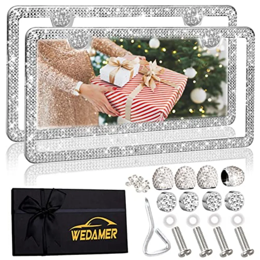2 Pack Bling License Plate Frames for Women, Sparkly Rhinestone License Plate Frame Diamond License Plate Frame Glitter Bedazzl
2 Pack Bling License Plate Frames for Women, Sparkly Rhinestone License Plate Frame Diamond License Plate Frame Glitter Bedazzl