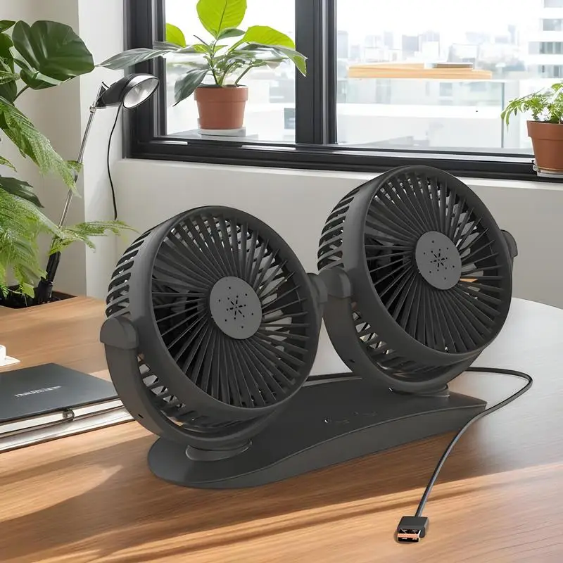 Car Fan Double Head Car Electric Fan Strong Wind Low Noise Cooling Device 360-Degree Rotation Dashboard Accessories Cooling Fan
Car Fan Double Head Car Electric Fan Strong Wind Low Noise Cooling Device 360-Degree Rotation Dashboard Accessories Cooling Fan