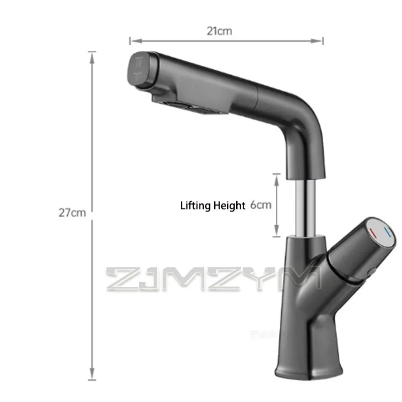 Pull Out Bathroom Sink Faucet Liftable 360° Rotatable Bathroom Faucet with Dual Water Modes Lead Free Copper Material
Pull Out Bathroom Sink Faucet Liftable 360° Rotatable Bathroom Faucet with Dual Water Modes Lead Free Copper Material