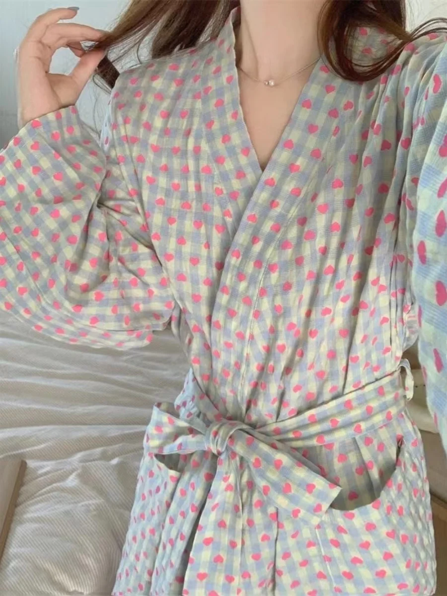 Long Sve Batobe Spwear Women's Spring Autumn Winter Plaid Home Clothes Sweet Heart Print Knitted Cotton Polyester Fiber
Long Sve Batobe Spwear Women's Spring Autumn Winter Plaid Home Clothes Sweet Heart Print Knitted Cotton Polyester Fiber