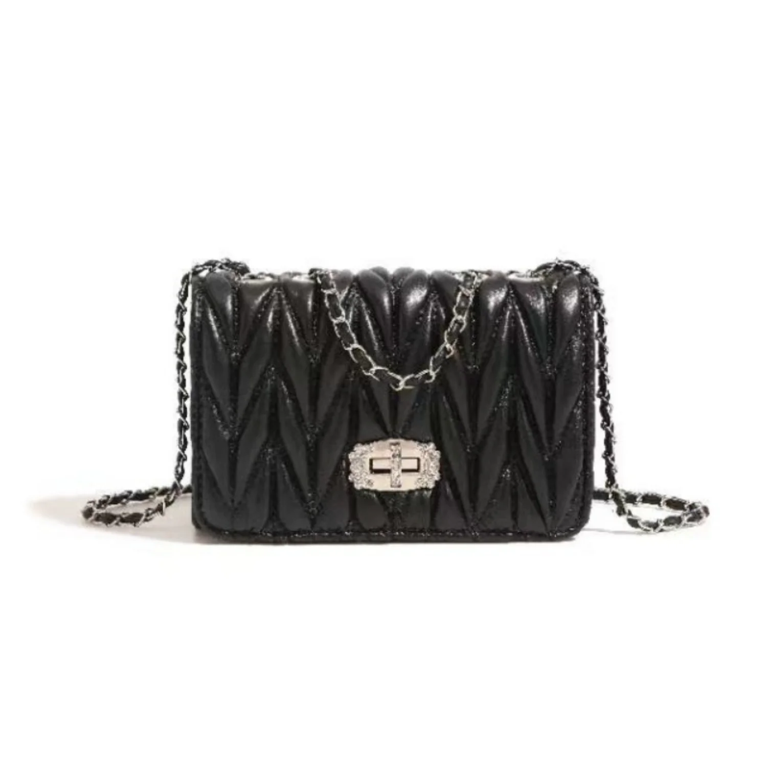 Stylish Compact Pure Black Shoulder Crossbody Bag Classy Timeless Glamorous Sleek Textured Chic For Daily commute Party Trip
Stylish Compact Pure Black Shoulder Crossbody Bag Classy Timeless Glamorous Sleek Textured Chic For Daily commute Party Trip