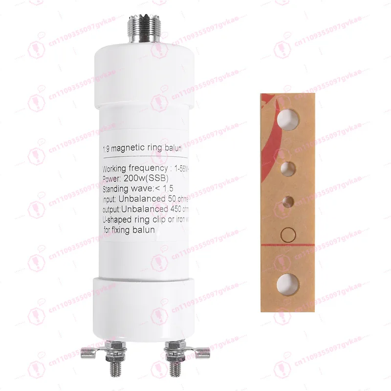 Высокомощный преобразователь импеданса для коротковолновых антенн 200 Вт, 50 Ом в 450 Ом, с магнитным кольцом, для длинных линий
Высокомощный преобразователь импеданса для коротковолновых антенн 200 Вт, 50 Ом в 450 Ом, с магнитным кольцом, для длинных линий